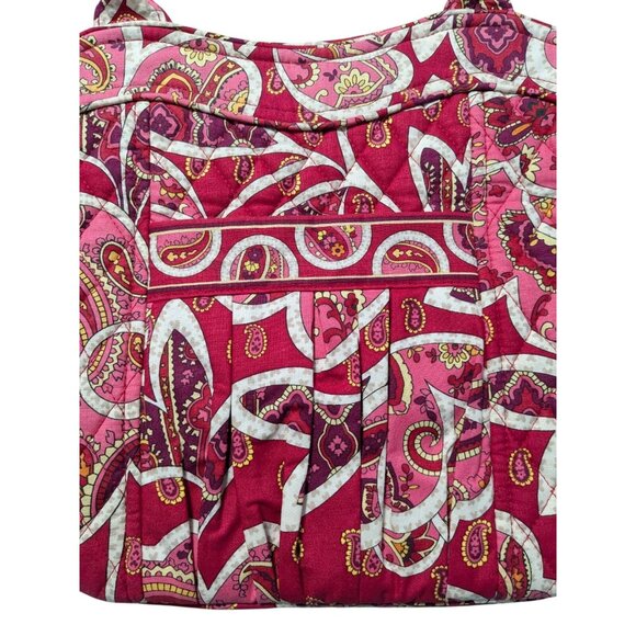 Vera Bradley Rosie Posies Sweetheart Shoulder Bag Red Pink - Picture 7 of 16